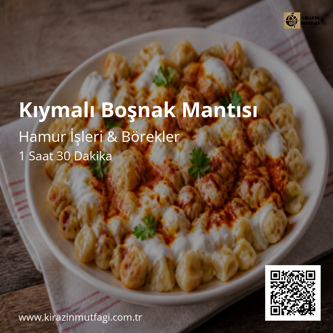 Kıymalı Boşnak Mantısı - Instagram Tarif Kartı
