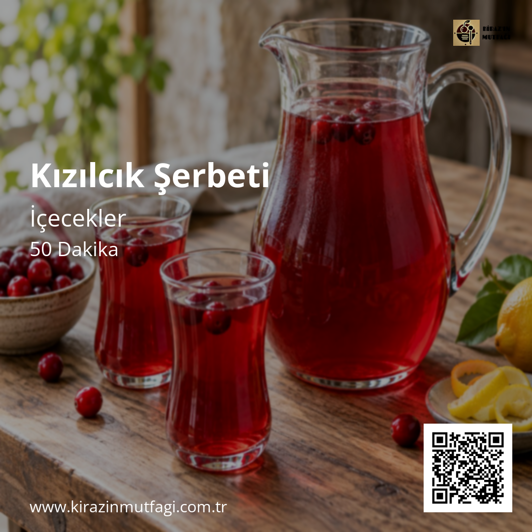 Kızılcık Şerbeti Instagram tarif kartı