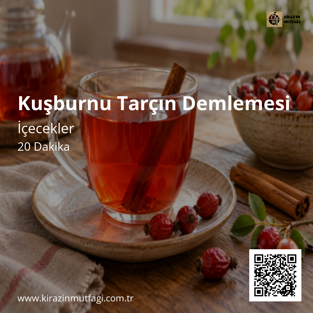 Kuşburnu Tarçın Demlemesi Instagram tarif kartı