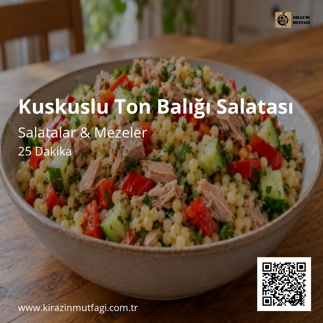 Kuskuslu Ton Balığı Salatası Instagram tarif kartı