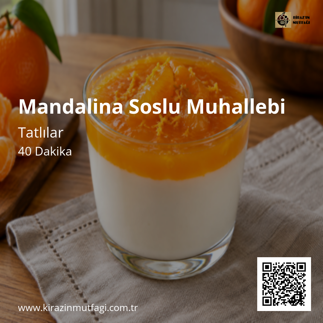 Mandalina Soslu Muhallebi Instagram tarif kartı