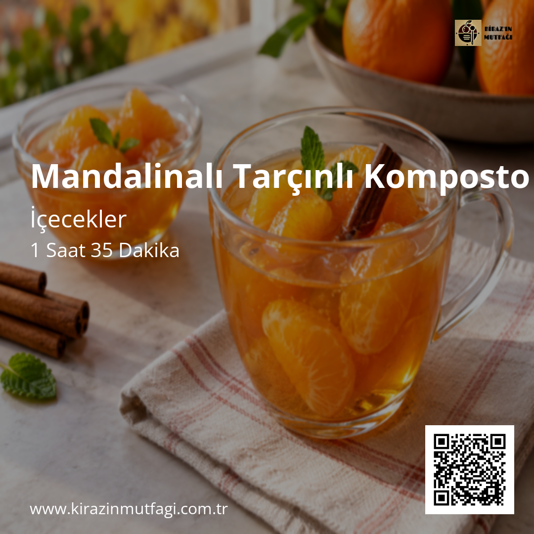 Mandalinalı Tarçınlı Komposto Instagram tarif kartı