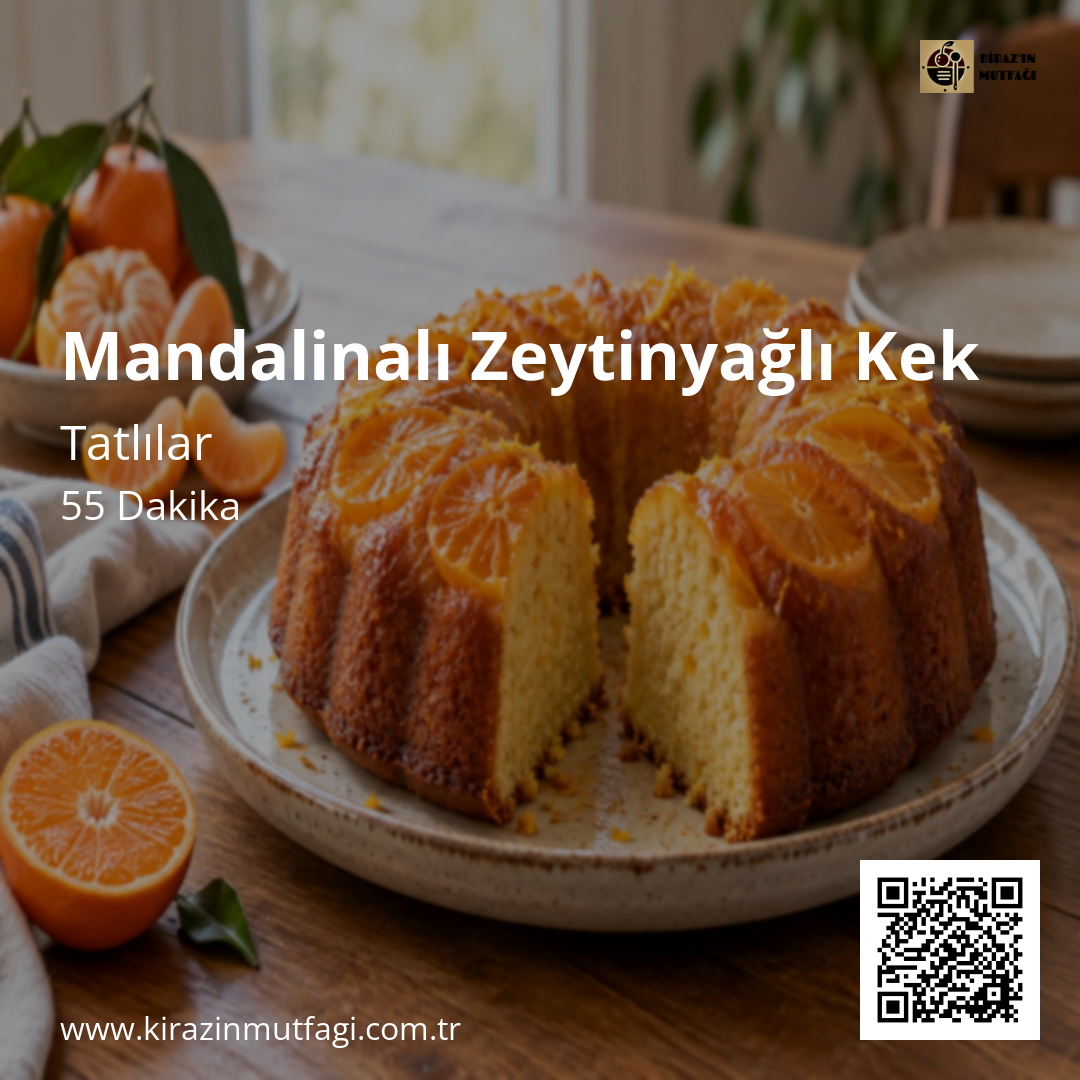 Mandalinalı Zeytinyağlı Kek Instagram tarif kartı