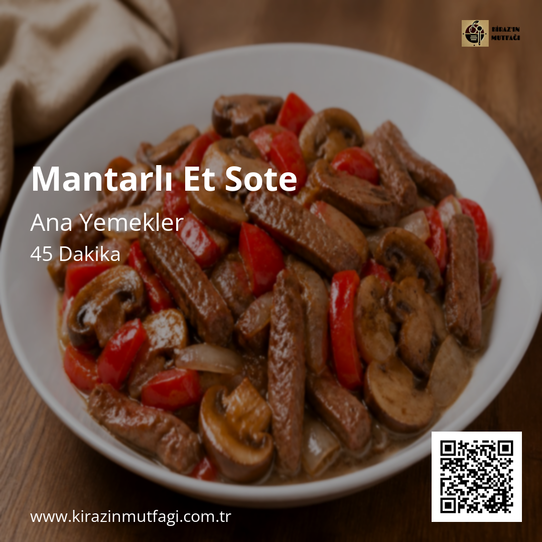 Mantarlı Et Sote - Instagram Tarif Kartı