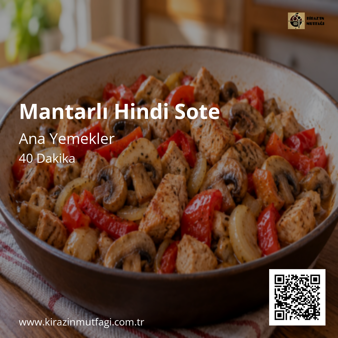 Mantarlı Hindi Sote Instagram tarif kartı