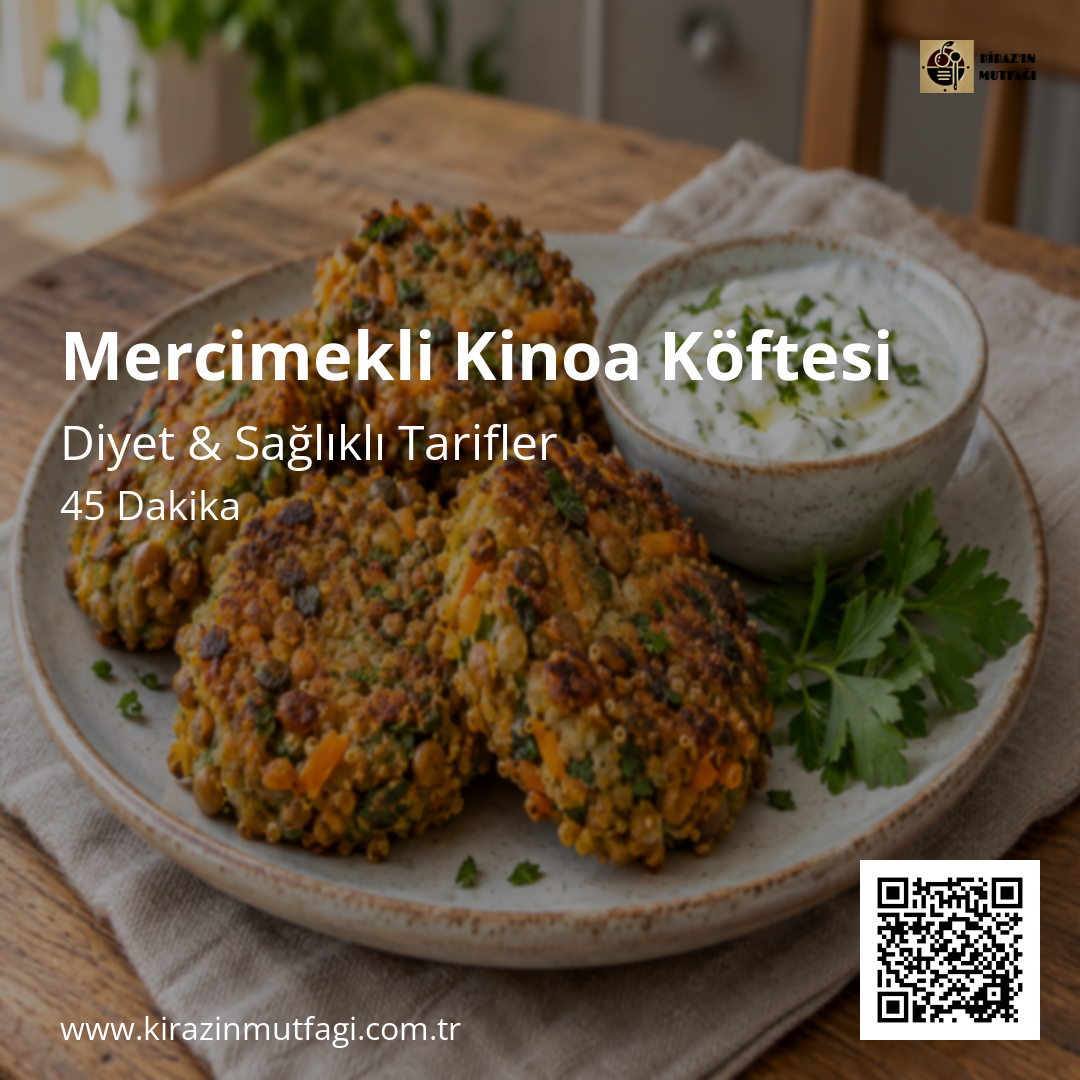 Mercimekli Kinoa Köftesi Instagram tarif kartı