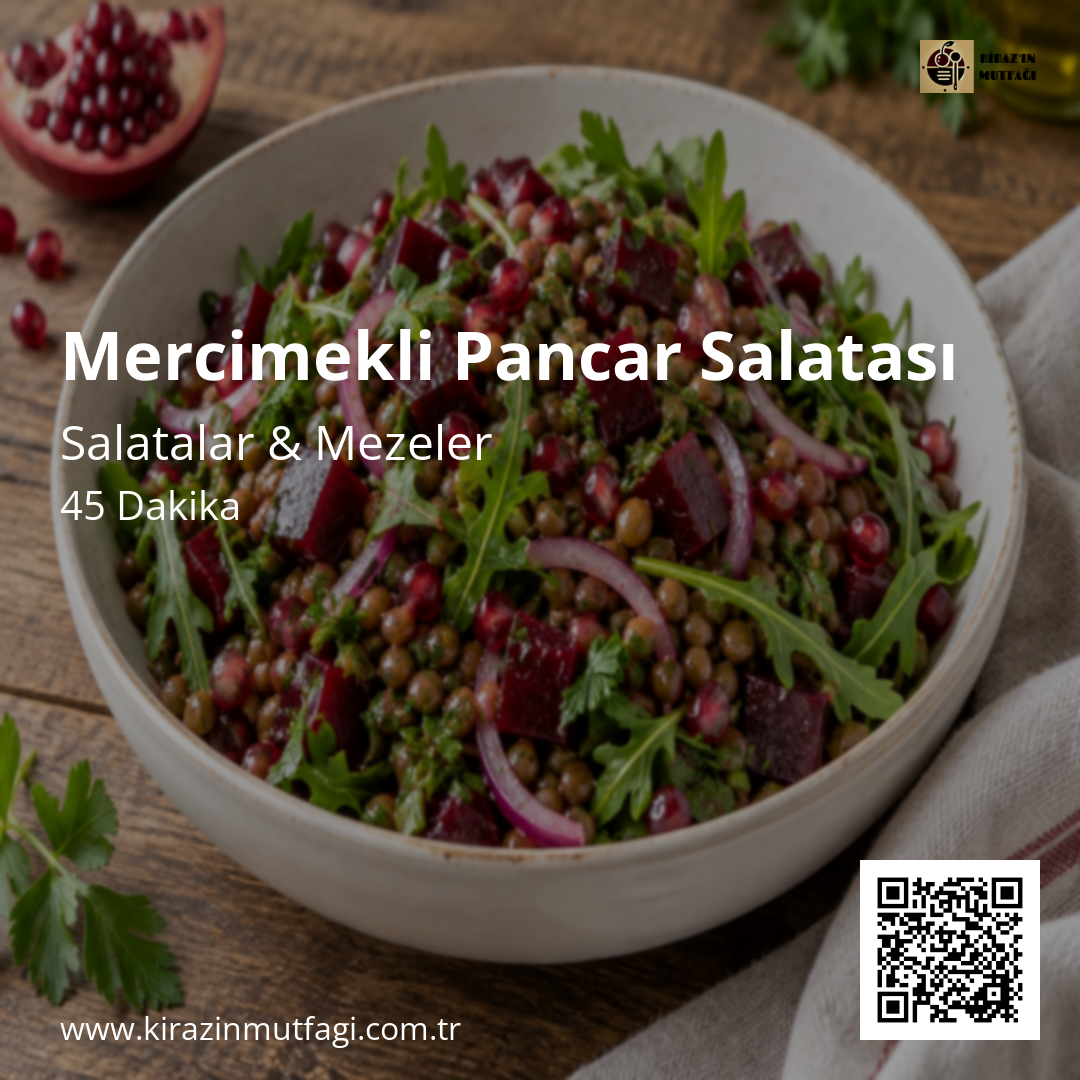 Mercimekli Pancar Salatası - Instagram Tarif Kartı