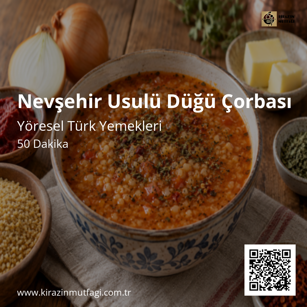 Nevşehir Usulü Düğü Çorbası Instagram tarif kartı