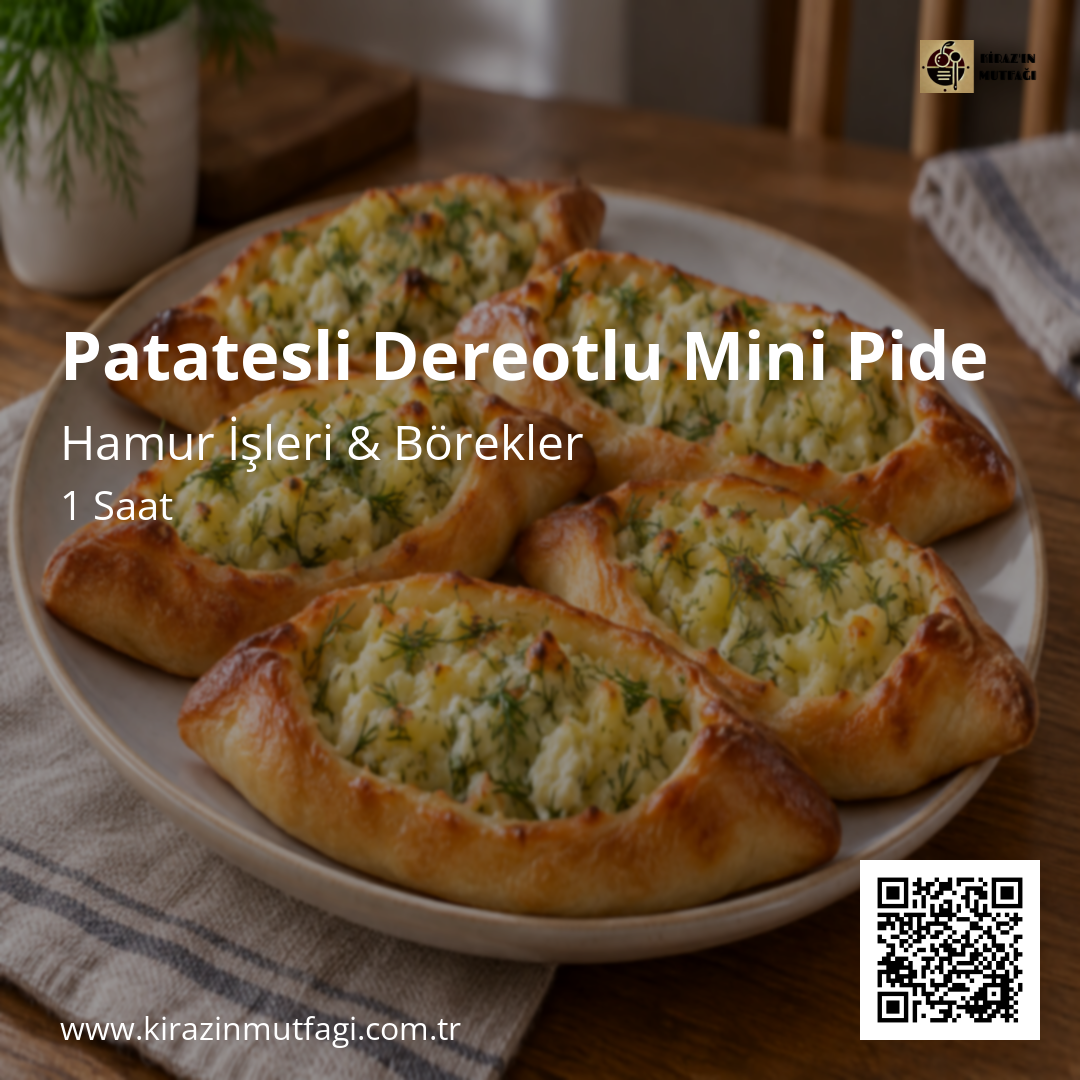 Patatesli Dereotlu Mini Pide Instagram tarif kartı