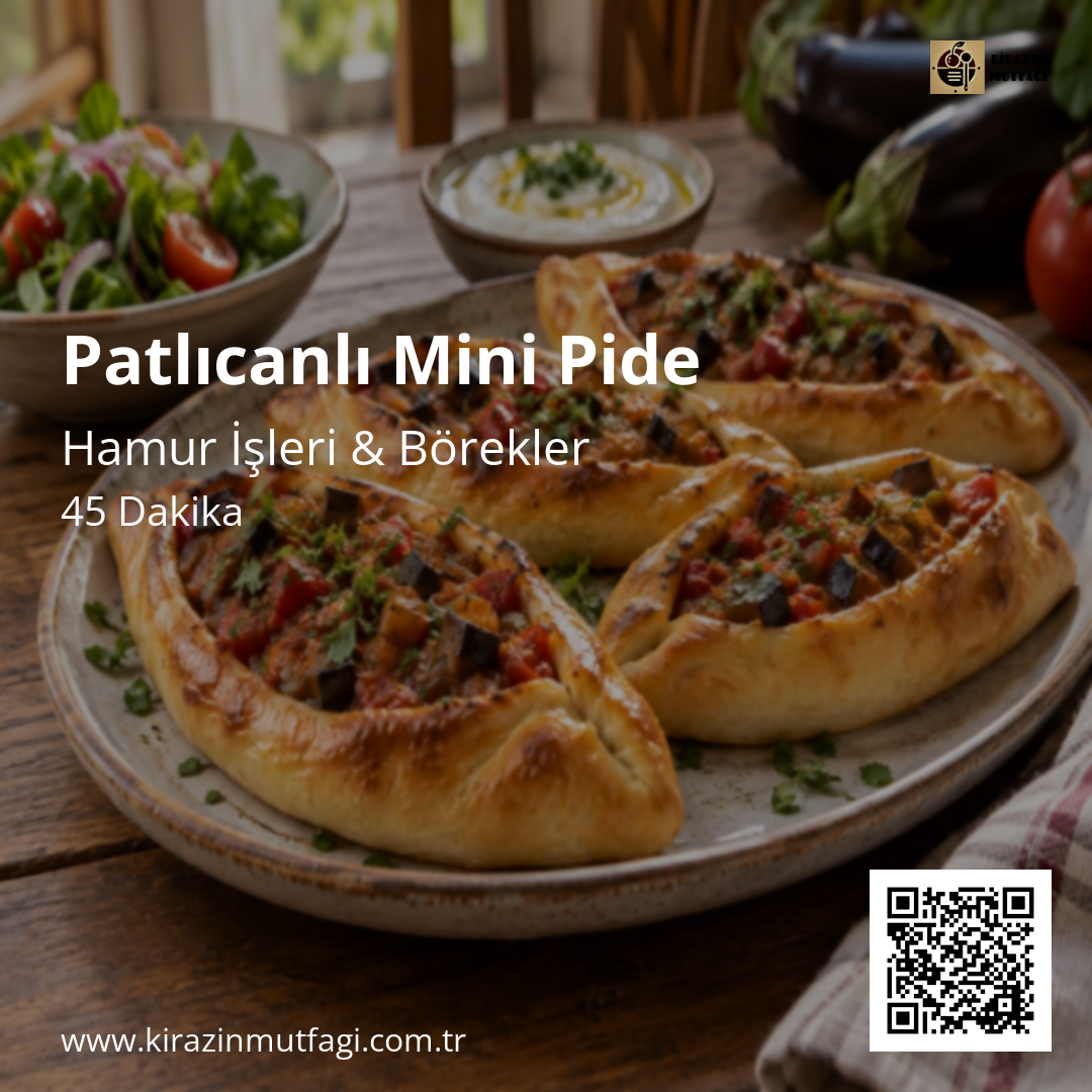Patlıcanlı Mini Pide Instagram tarif kartı