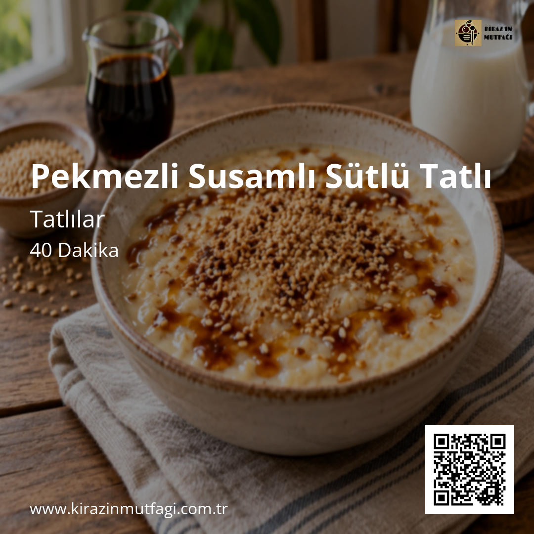 Pekmezli Susamlı Sütlü Tatlı Instagram tarif kartı