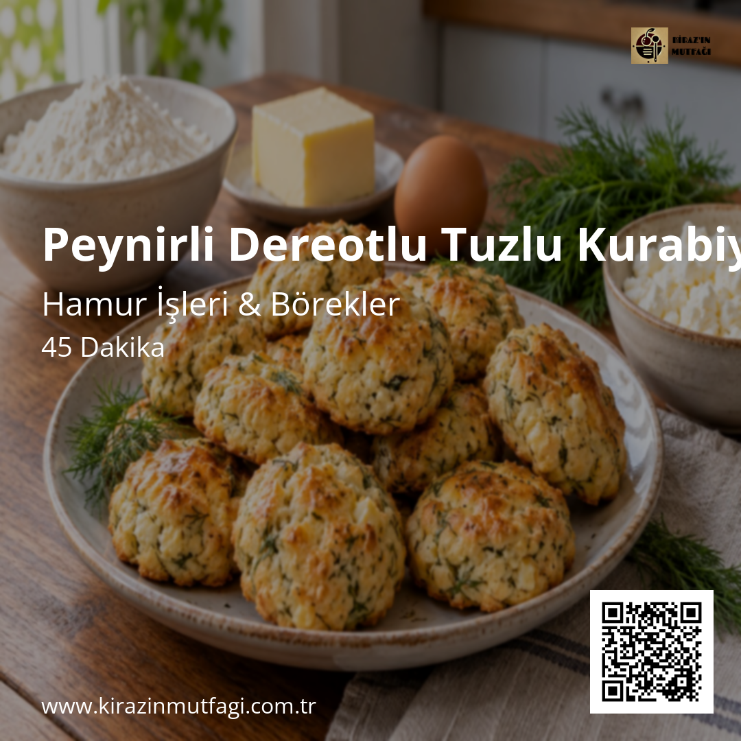 Peynirli Dereotlu Tuzlu Kurabiye Instagram tarif kartı