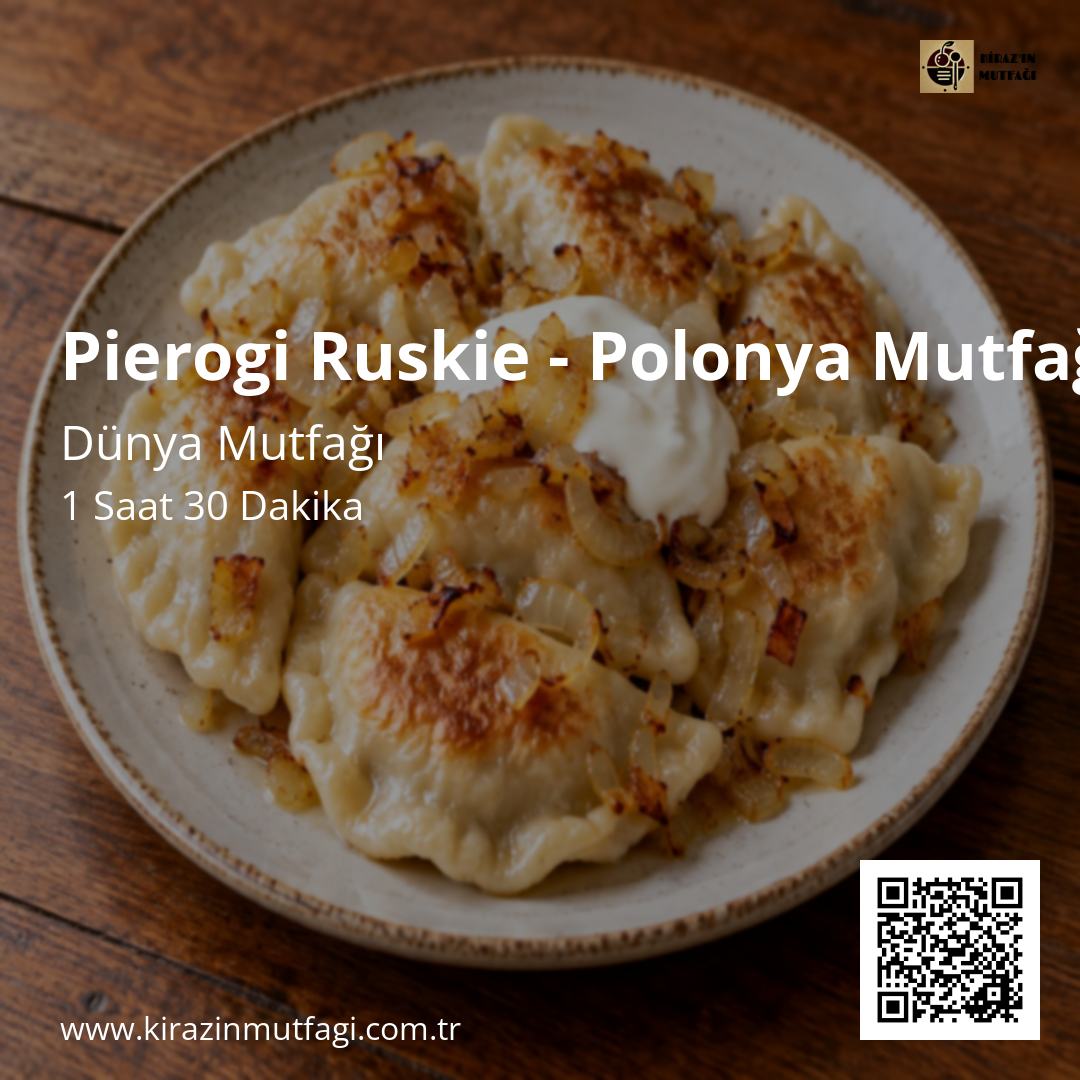 Pierogi Ruskie - Polonya Mutfağı Instagram tarif kartı