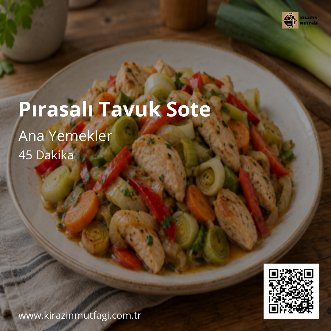 Pırasalı Tavuk Sote Instagram tarif kartı