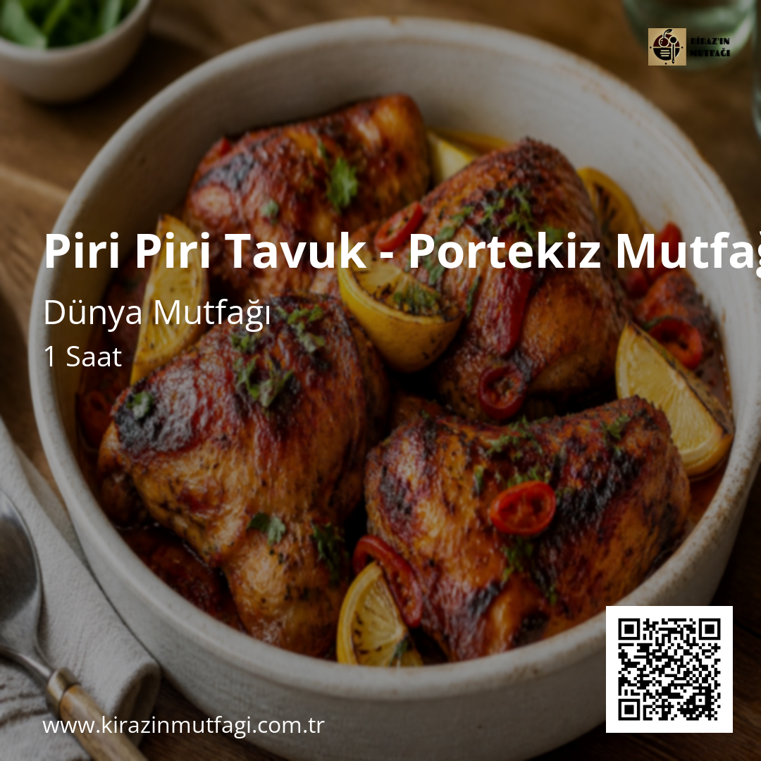 Piri Piri Tavuk - Portekiz Mutfağı - Instagram Tarif Kartı