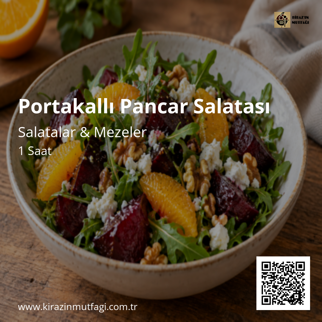 Portakallı Pancar Salatası Instagram tarif kartı
