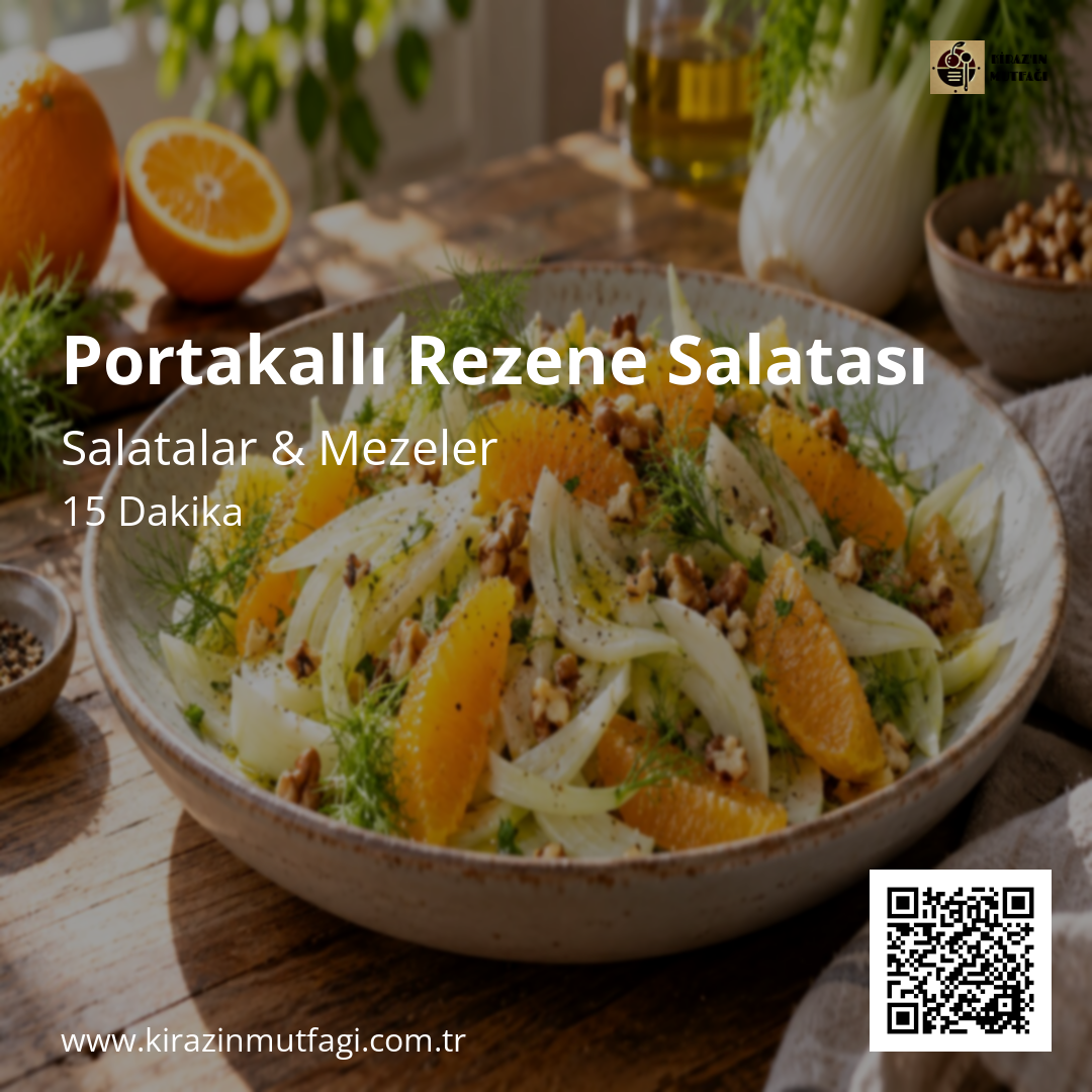 Portakallı Rezene Salatası Instagram tarif kartı