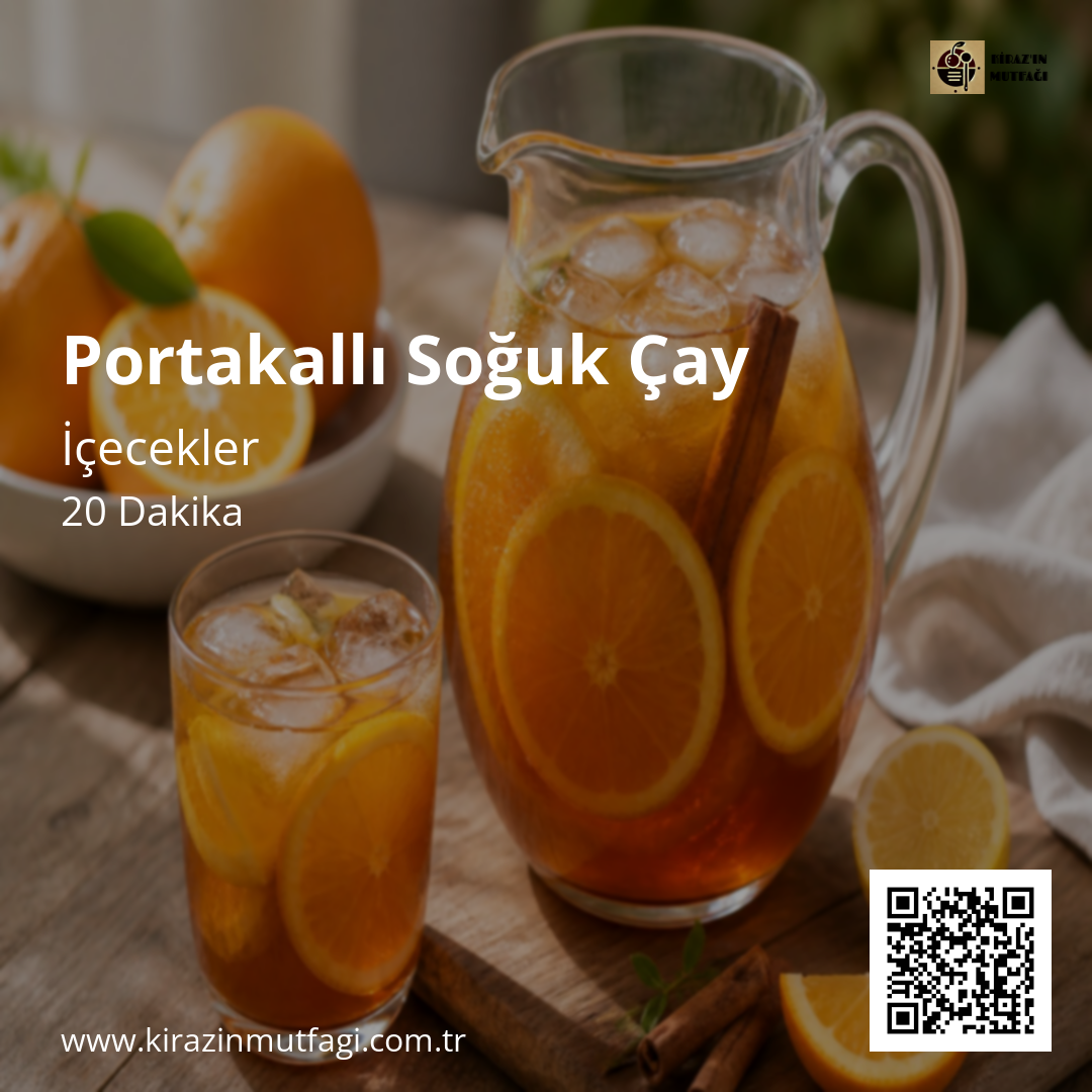 Portakallı Soğuk Çay - Instagram Tarif Kartı