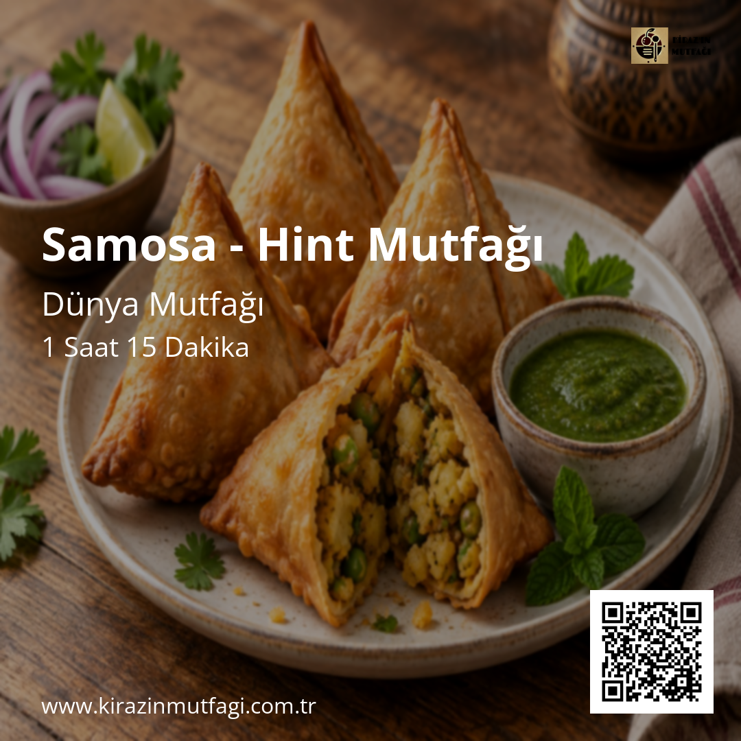 Samosa - Hint Mutfağı - Instagram Tarif Kartı