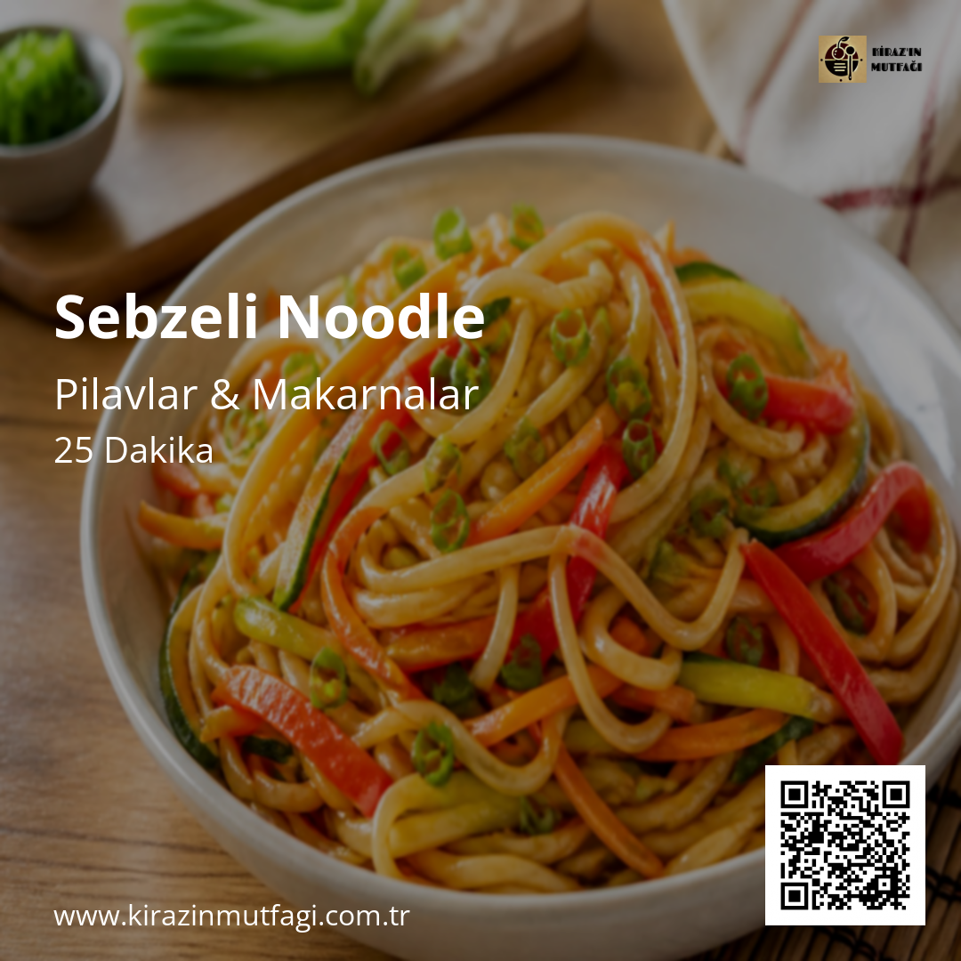 Sebzeli Noodle - Instagram Tarif Kartı