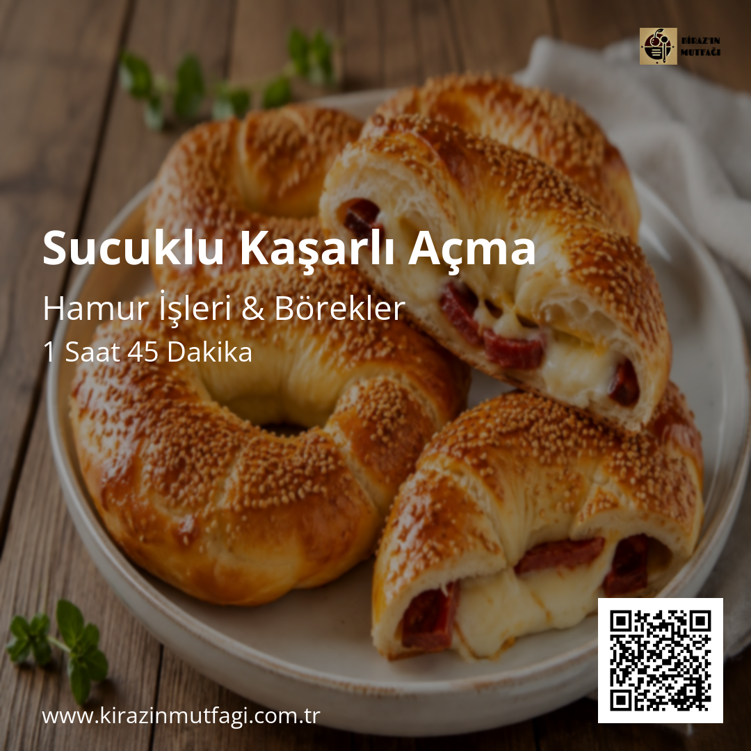 Sucuklu Kaşarlı Açma - Instagram Tarif Kartı