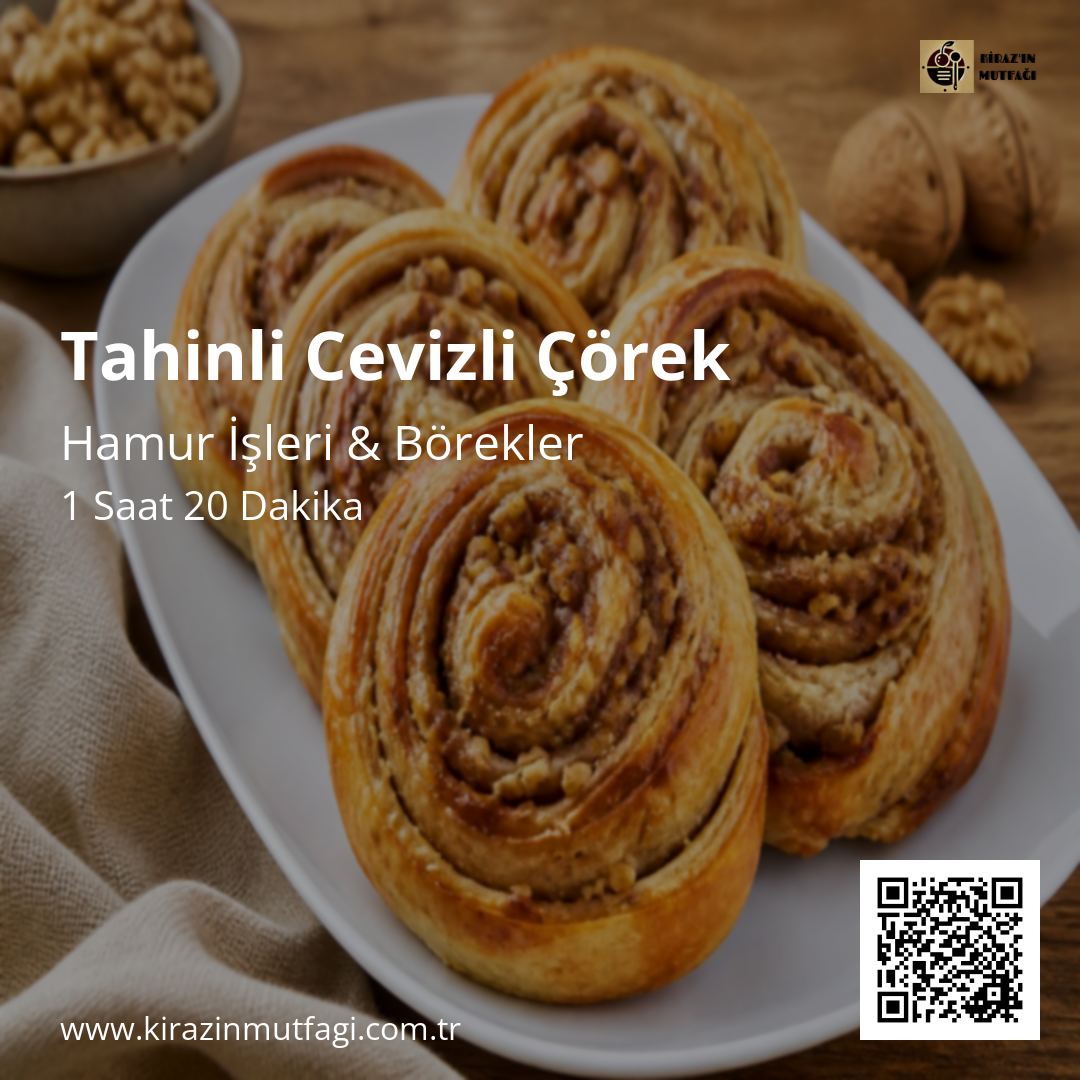 Tahinli Cevizli Çörek - Instagram Tarif Kartı