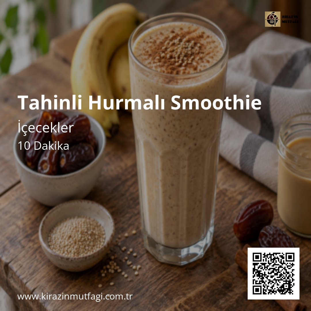 Tahinli Hurmalı Smoothie - Instagram Tarif Kartı