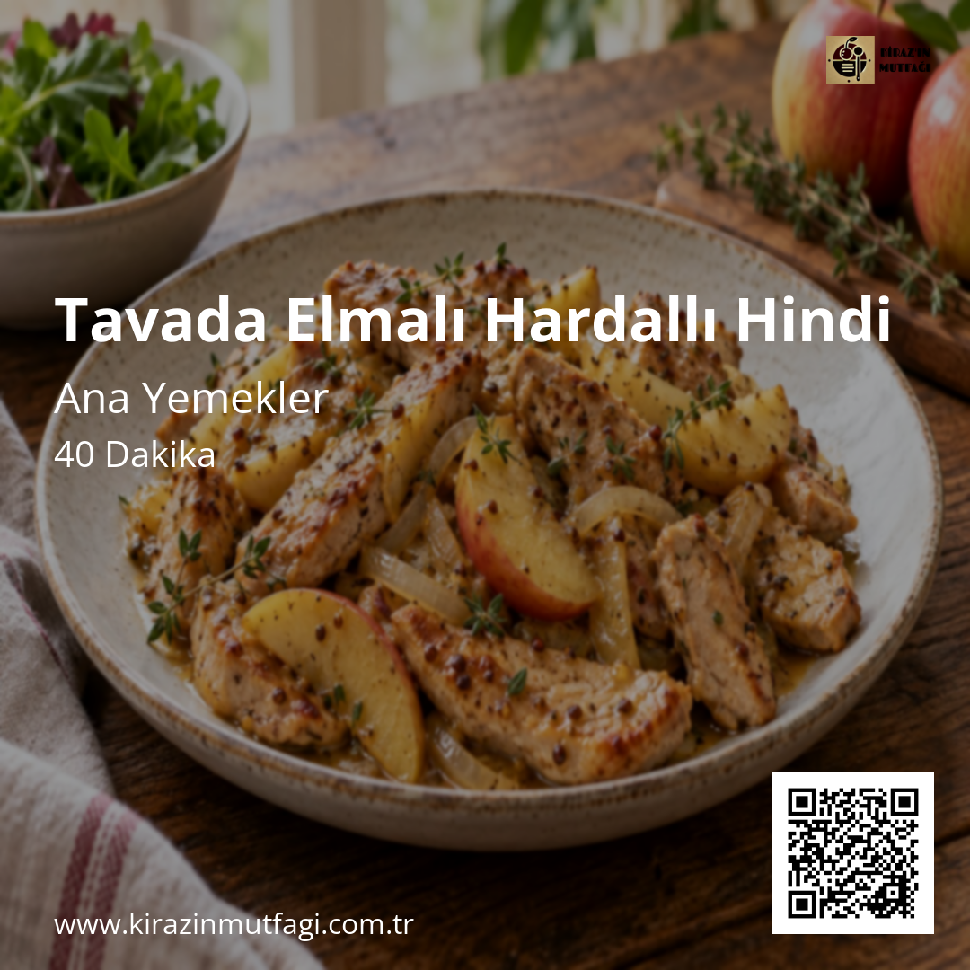 Tavada Elmalı Hardallı Hindi Instagram tarif kartı