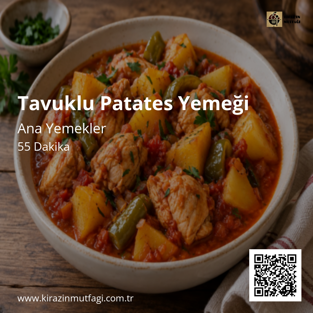 Tavuklu Patates Yemeği - Instagram Tarif Kartı