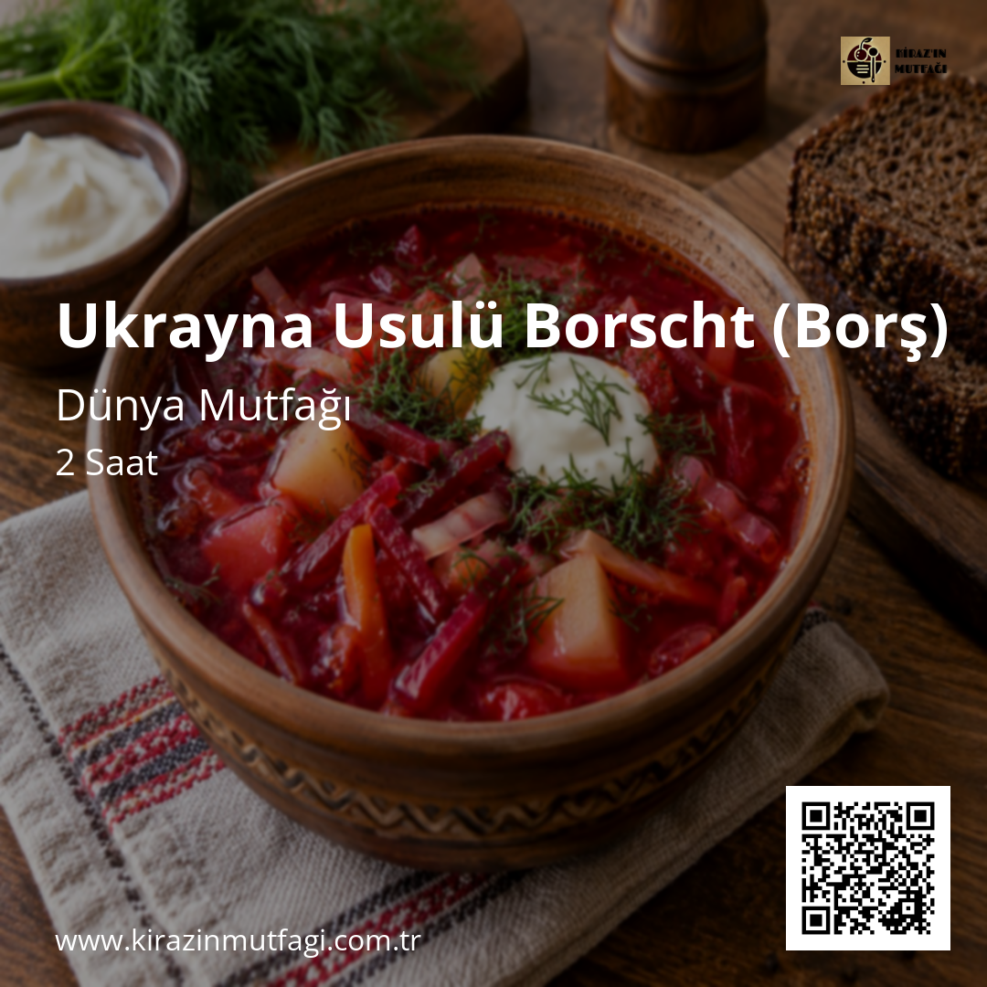 Ukrayna Usulü Borscht (Borş) Instagram tarif kartı