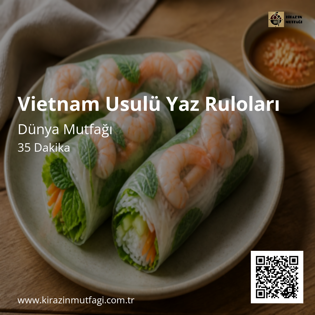 Vietnam Usulü Yaz Ruloları - Instagram Tarif Kartı