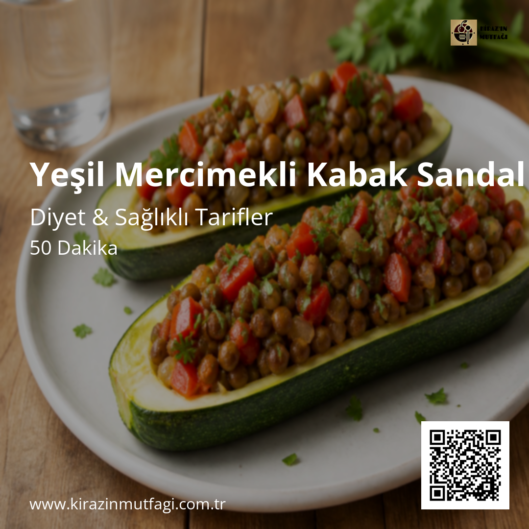 Yeşil Mercimekli Kabak Sandal - Instagram Tarif Kartı