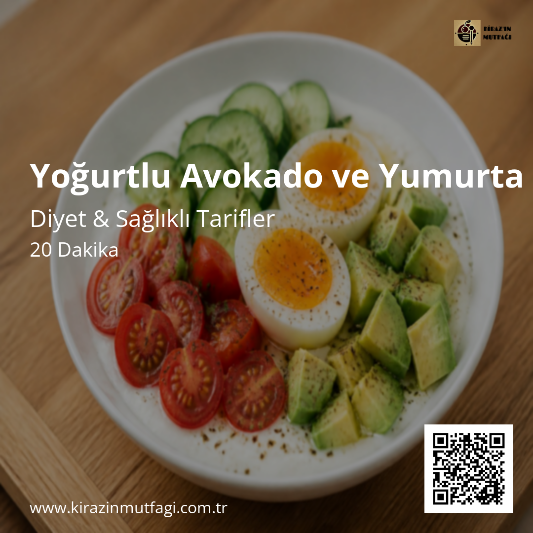 Yoğurtlu Avokado ve Yumurta Kasesi - Instagram Tarif Kartı