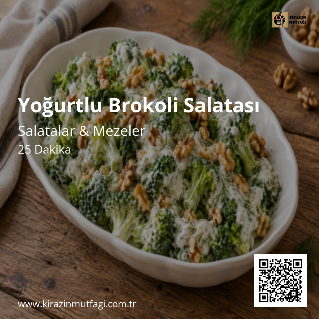 Yoğurtlu Brokoli Salatası - Instagram Tarif Kartı