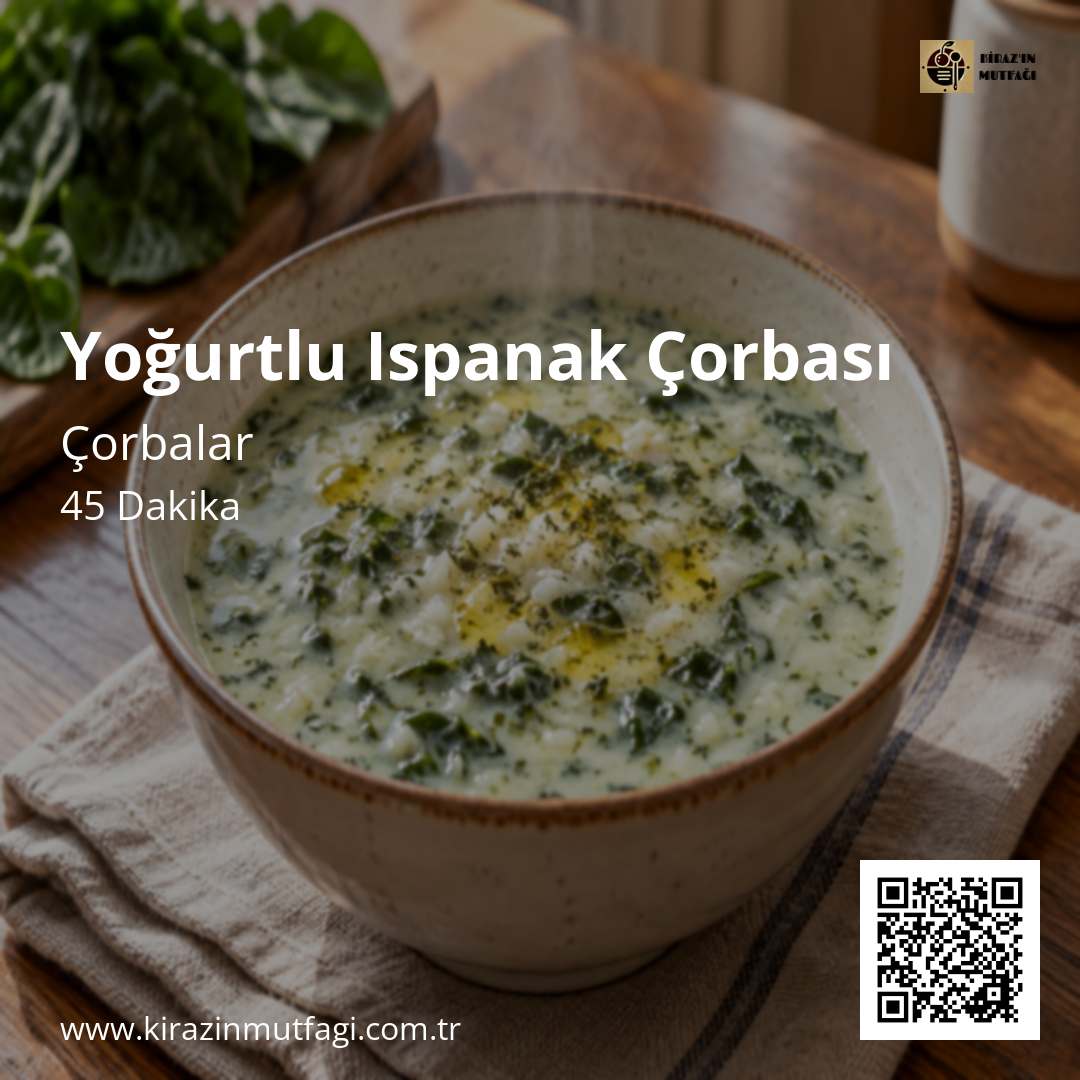 Yoğurtlu Ispanak Çorbası Instagram tarif kartı