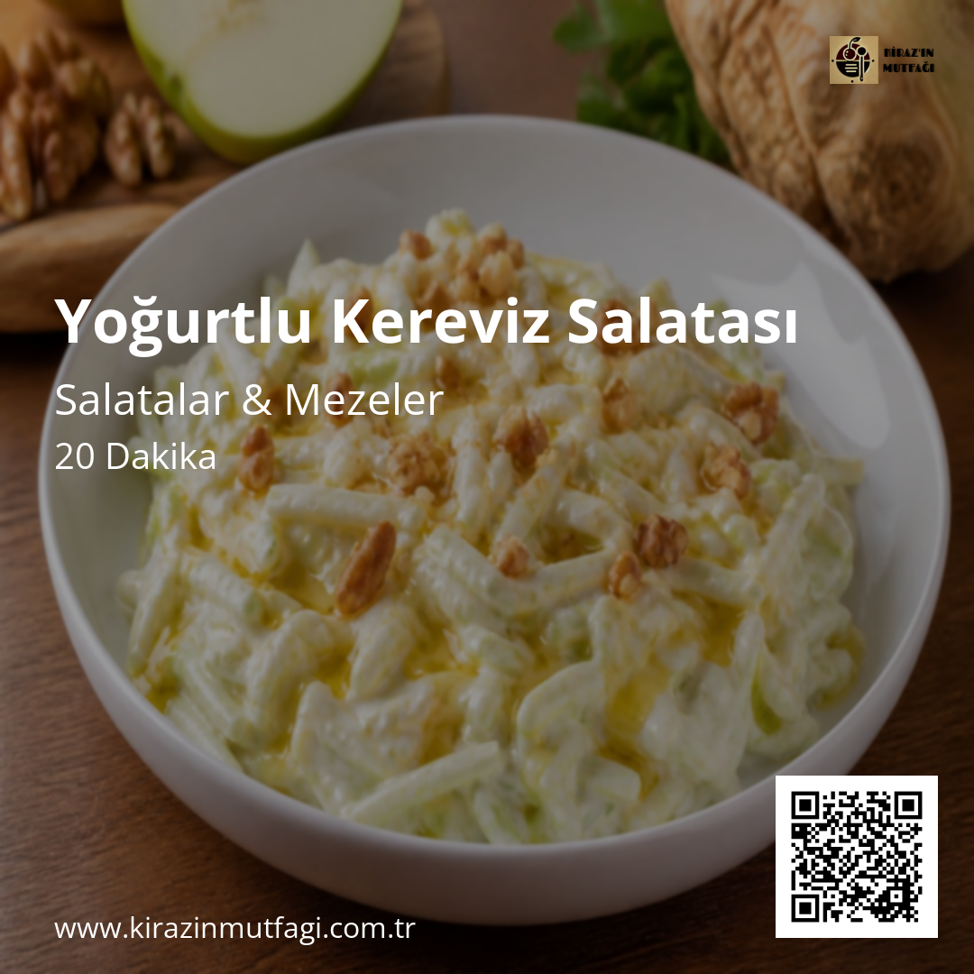 Yoğurtlu Kereviz Salatası - Instagram Tarif Kartı
