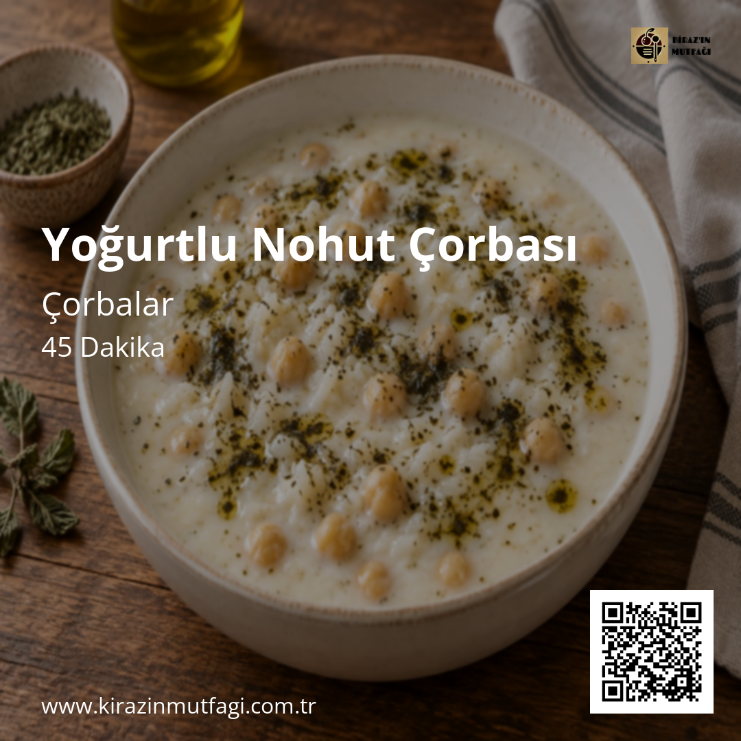 Yoğurtlu Nohut Çorbası - Instagram Tarif Kartı