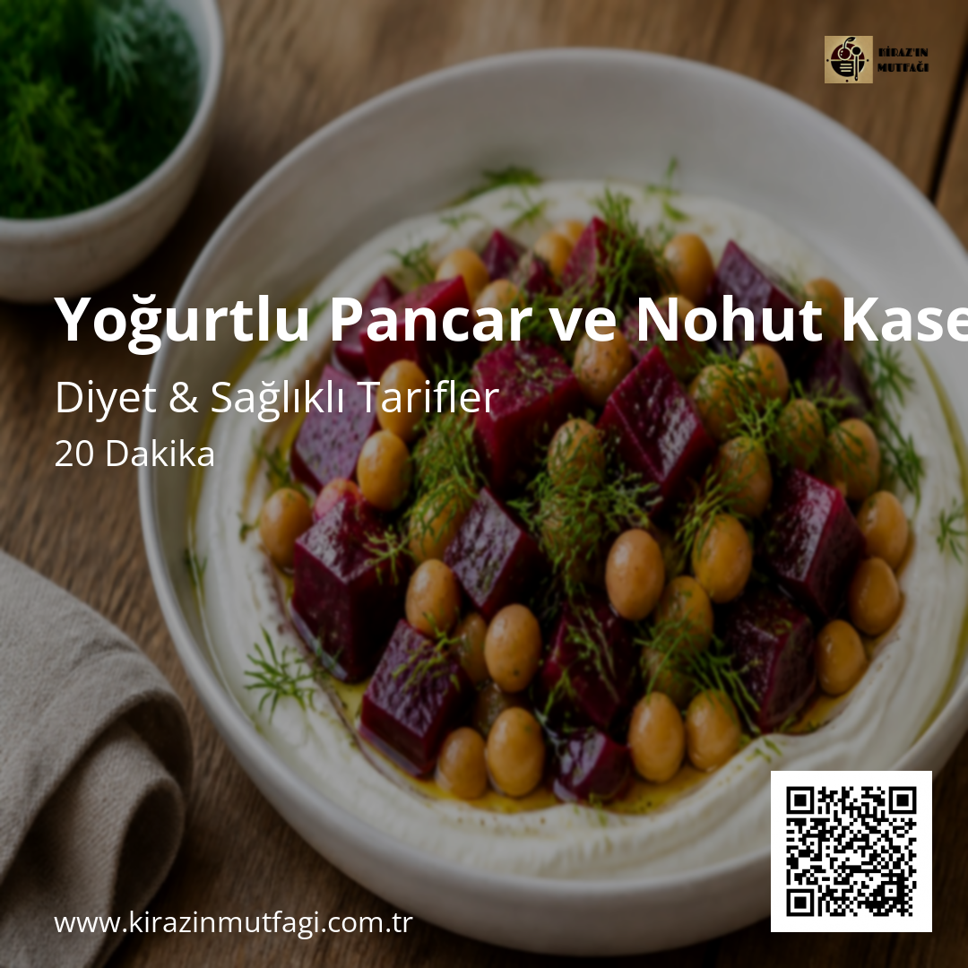 Yoğurtlu Pancar ve Nohut Kasesi - Instagram Tarif Kartı