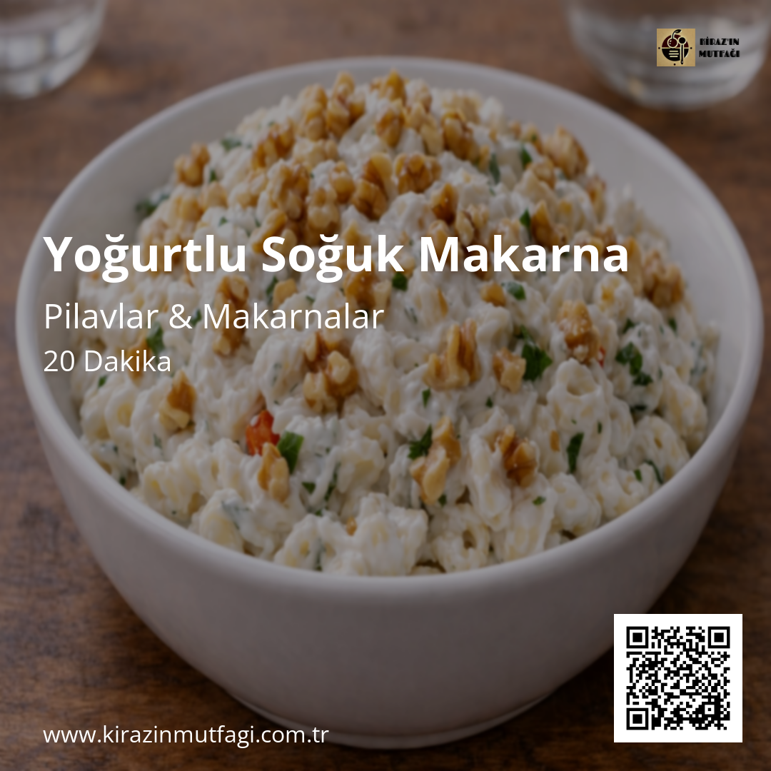 Yoğurtlu Soğuk Makarna - Instagram Tarif Kartı