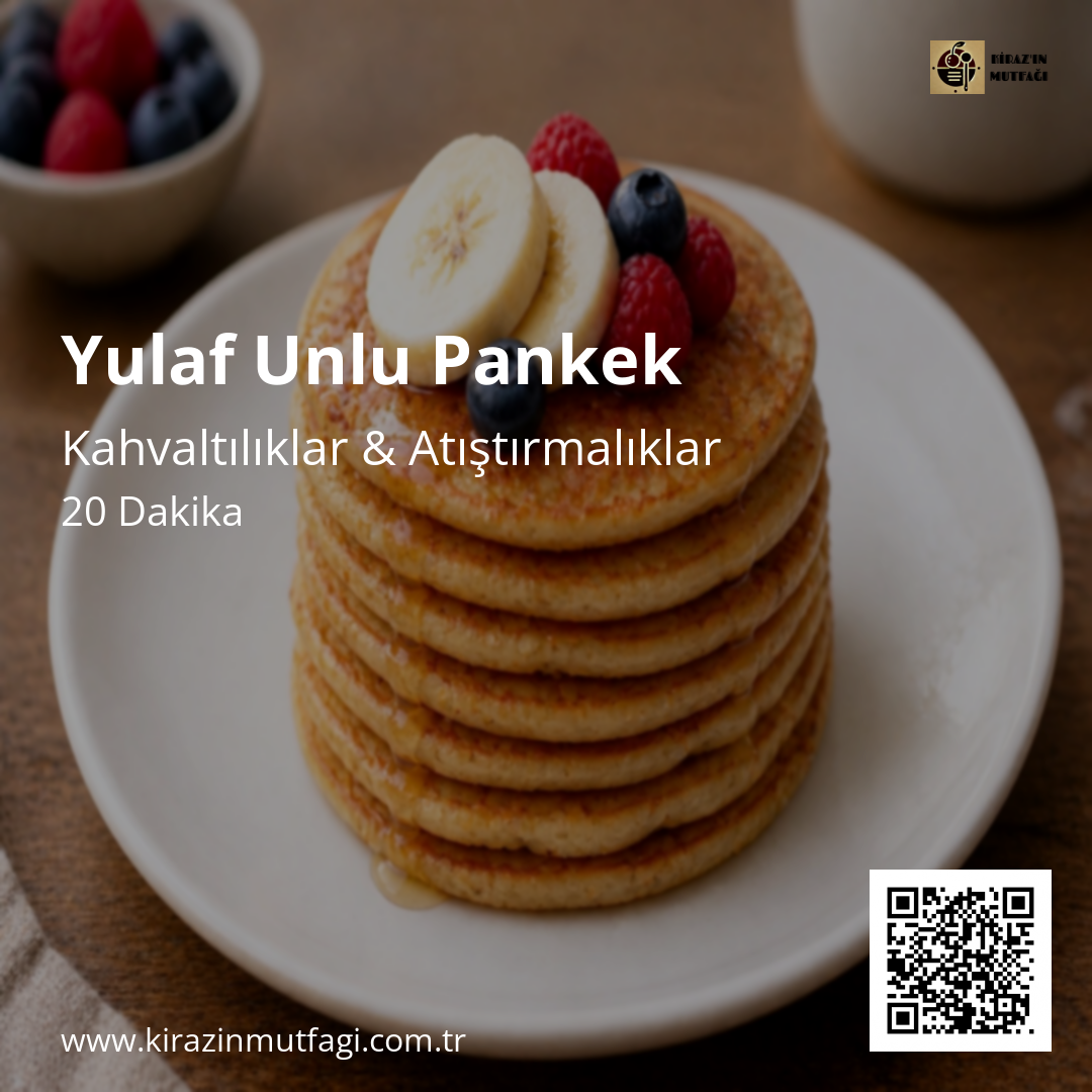 Yulaf Unlu Pankek - Instagram Tarif Kartı