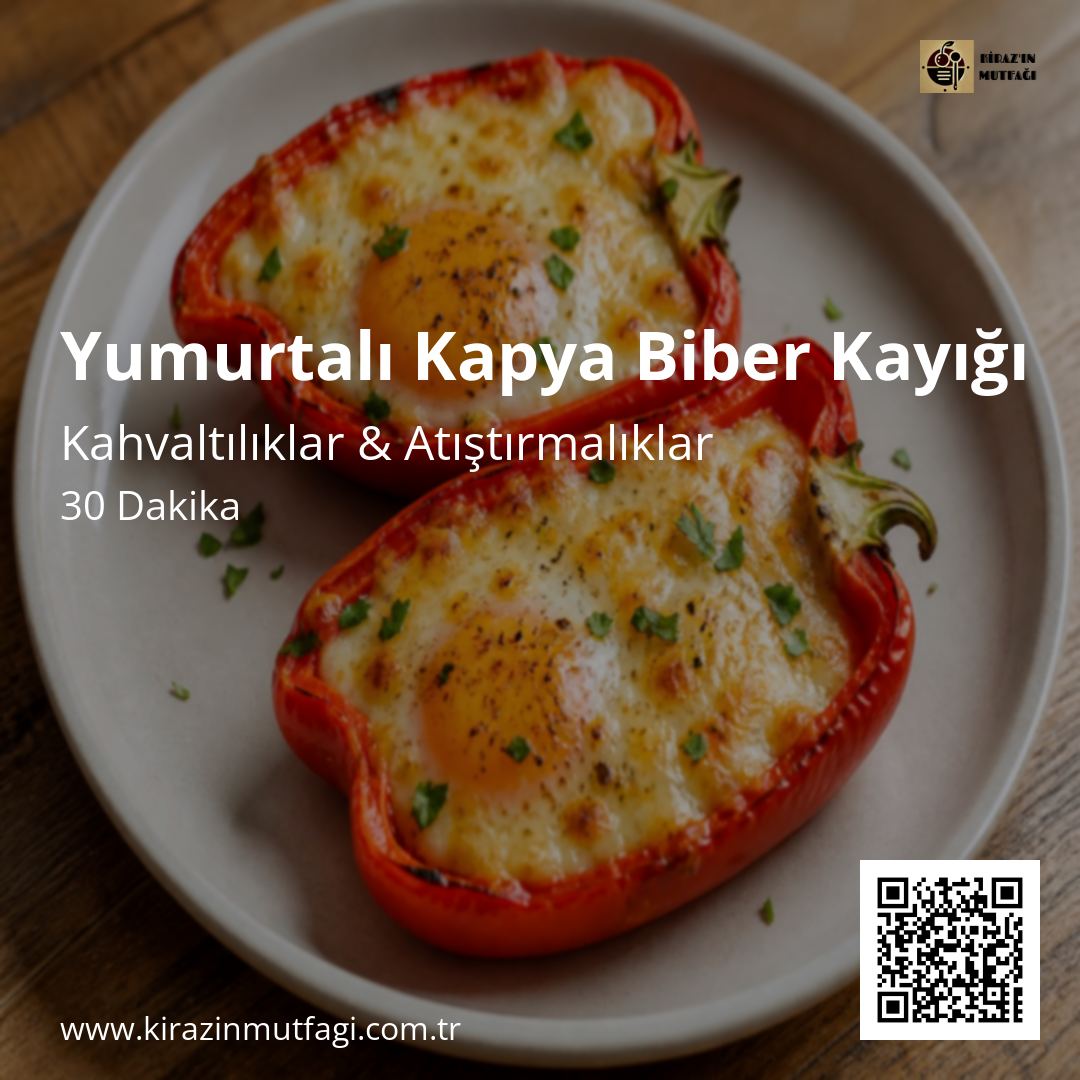 Yumurtalı Kapya Biber Kayığı - Instagram Tarif Kartı