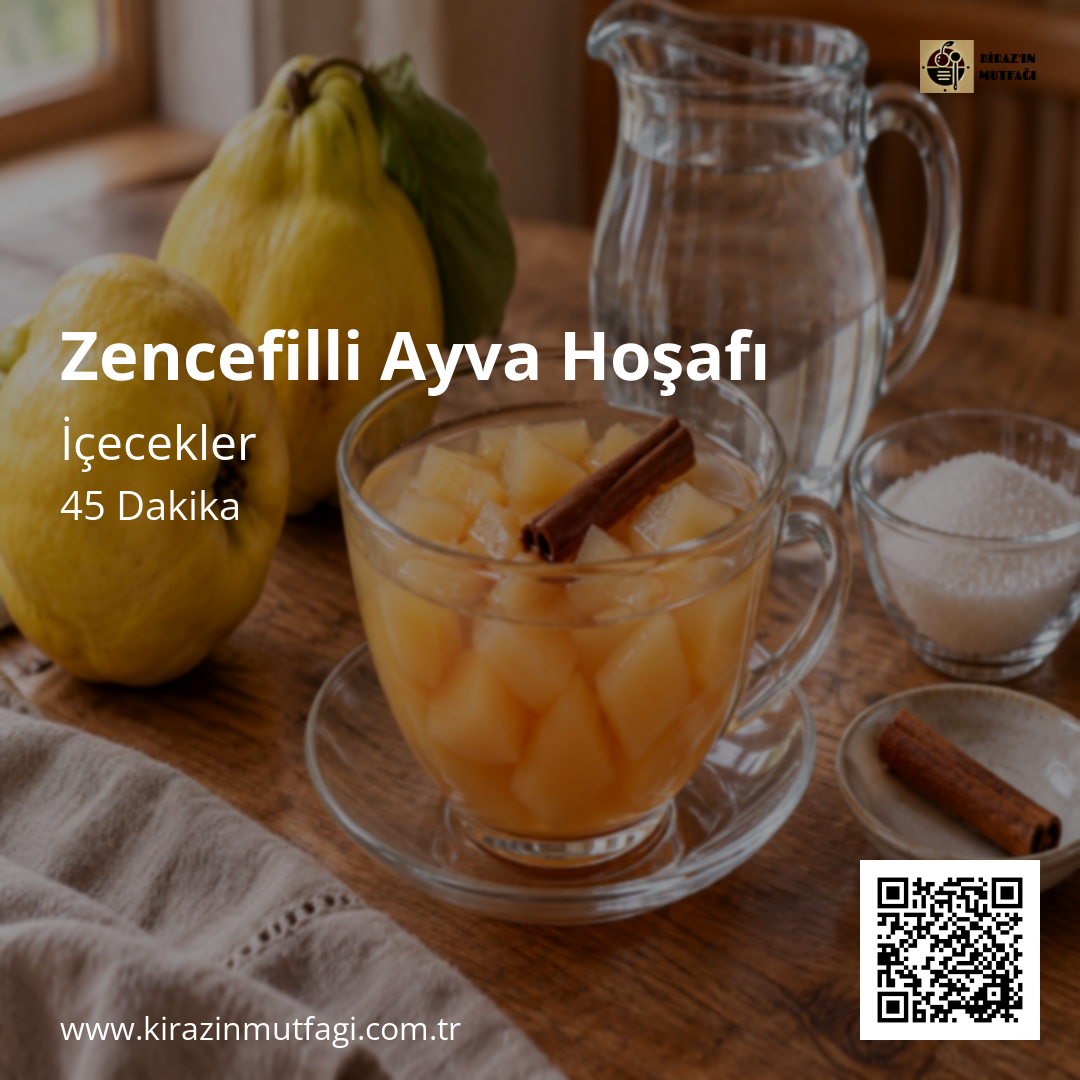 Zencefilli Ayva Hoşafı Instagram tarif kartı