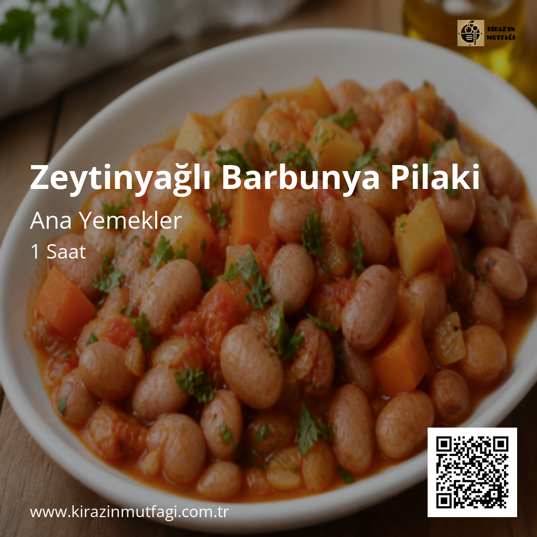 Zeytinyağlı Barbunya Pilaki - Instagram Tarif Kartı