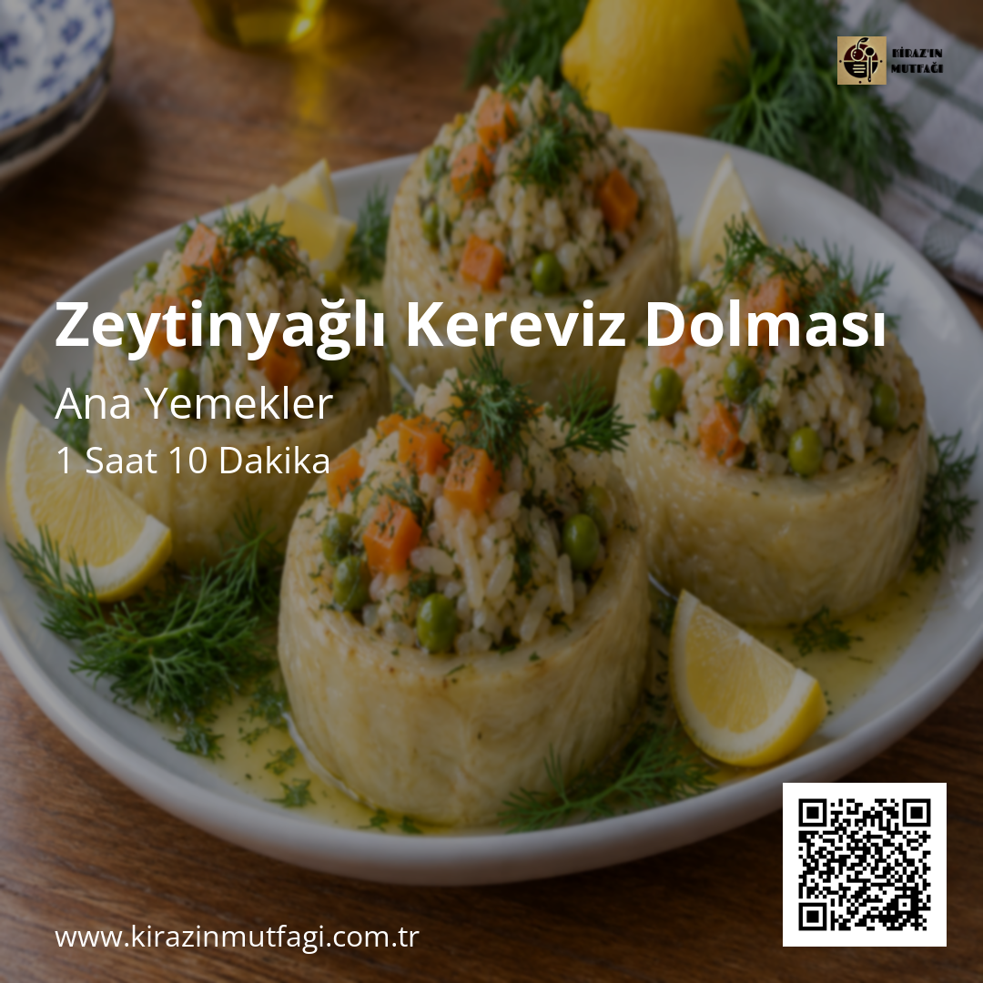 Zeytinyağlı Kereviz Dolması Instagram tarif kartı