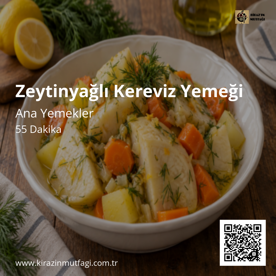 Zeytinyağlı Kereviz Yemeği - Instagram Tarif Kartı