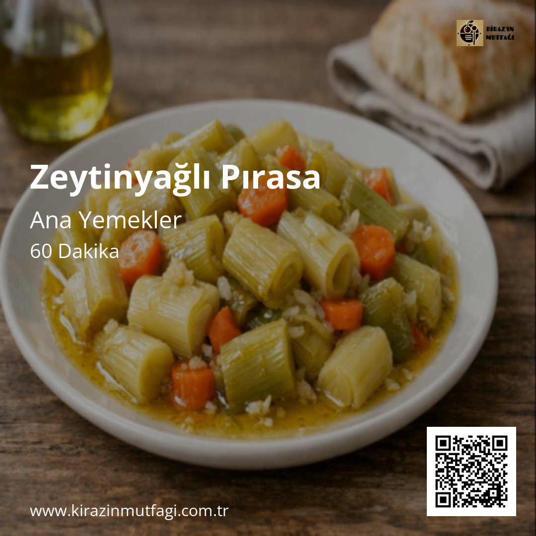 Zeytinyağlı Pırasa - Instagram Tarif Kartı