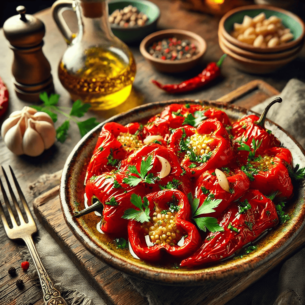 Közlenmiş Biber Salatası