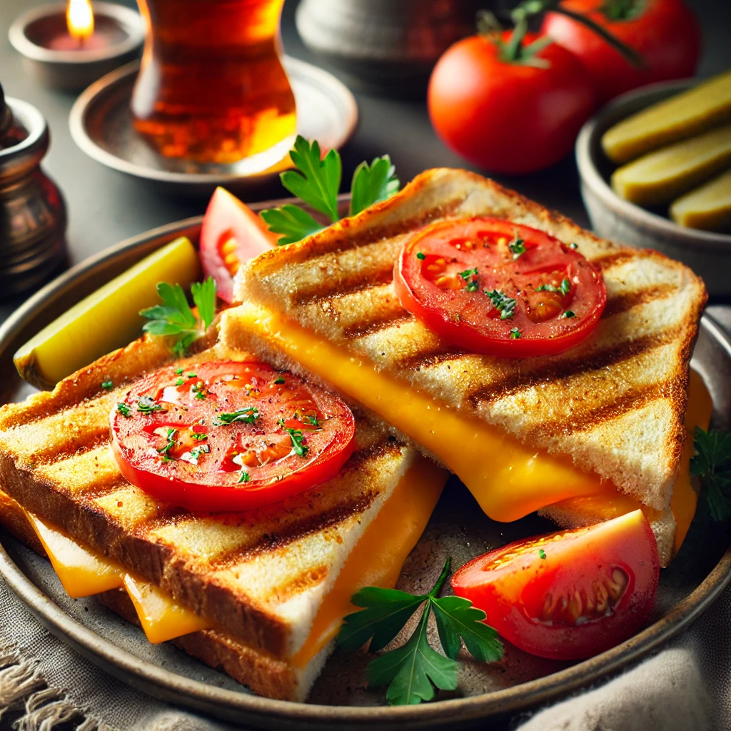 Kaşarlı Domatesli Tava Tost