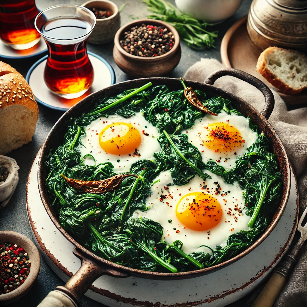 Yumurtalı Ispanak Kavurması