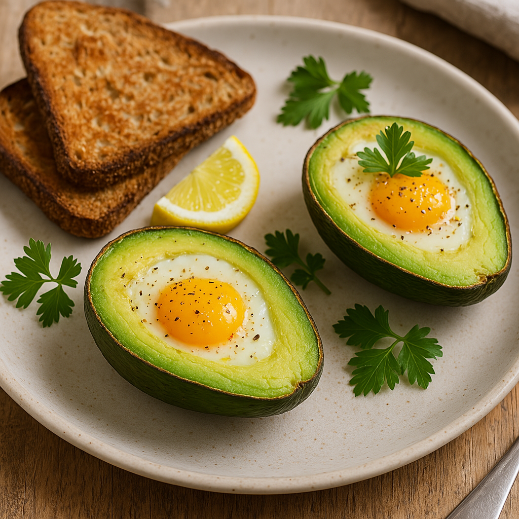 Fırınlanmış Yumurtalı Avokado